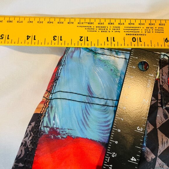 Boys Hawaiian Print Board Shorts Size 26 Polyester Multi-Color Medium Billabong - Picture 4 of 8